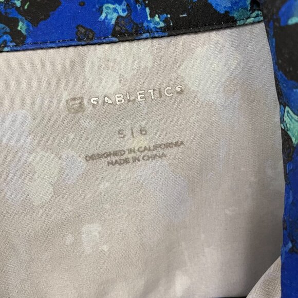 Fabletics Blue Print Jacket Size Small - Picture 2 of 5